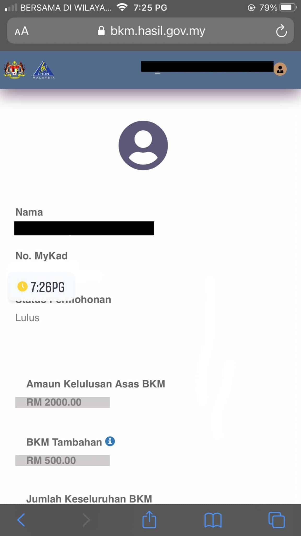 Bkm Fasa Semakan Status Jumlah Bayaran Setiap Kategori