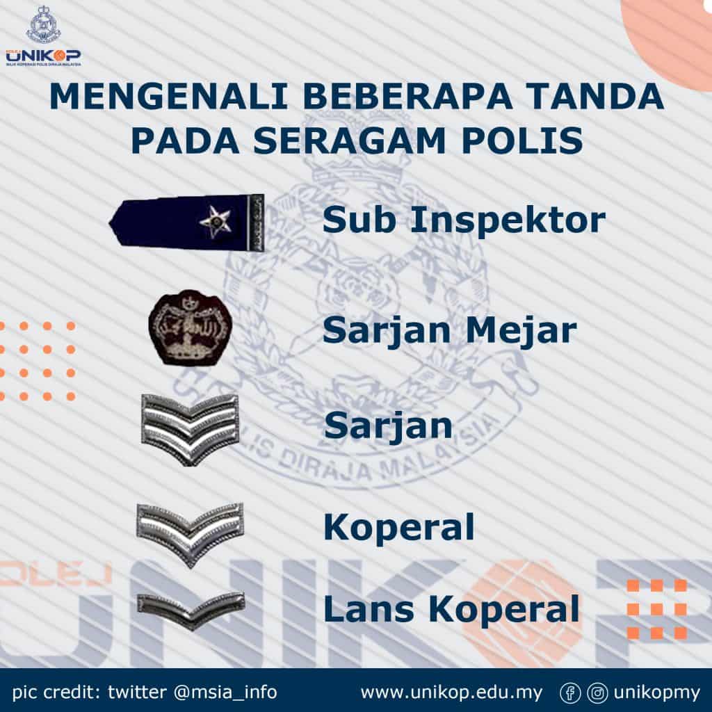 Portal Polis Diraja Malaysia Senarai Pangkat Dalam Polis Diraja The
