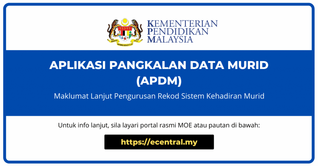 Login APDM KPM: Aplikasi Pangkalan Data Murid & Kehadiran