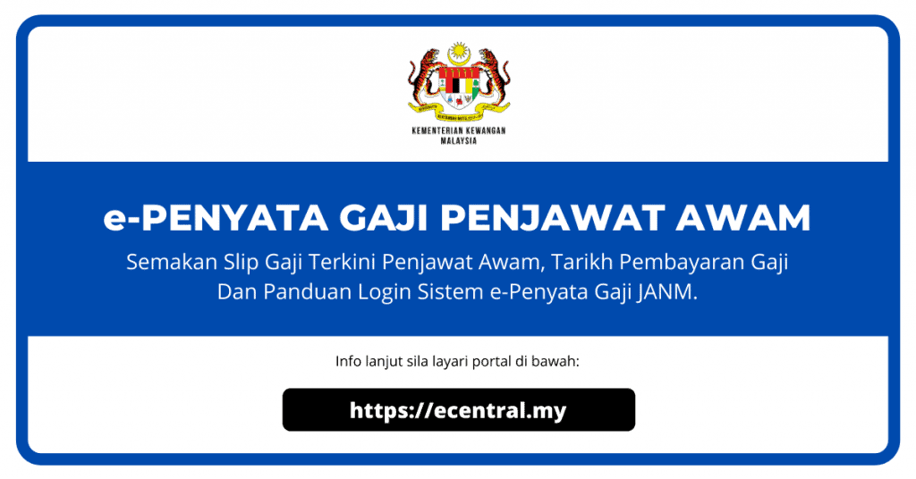 E-Penyata Gaji JANM: Semakan Slip Gaji Online