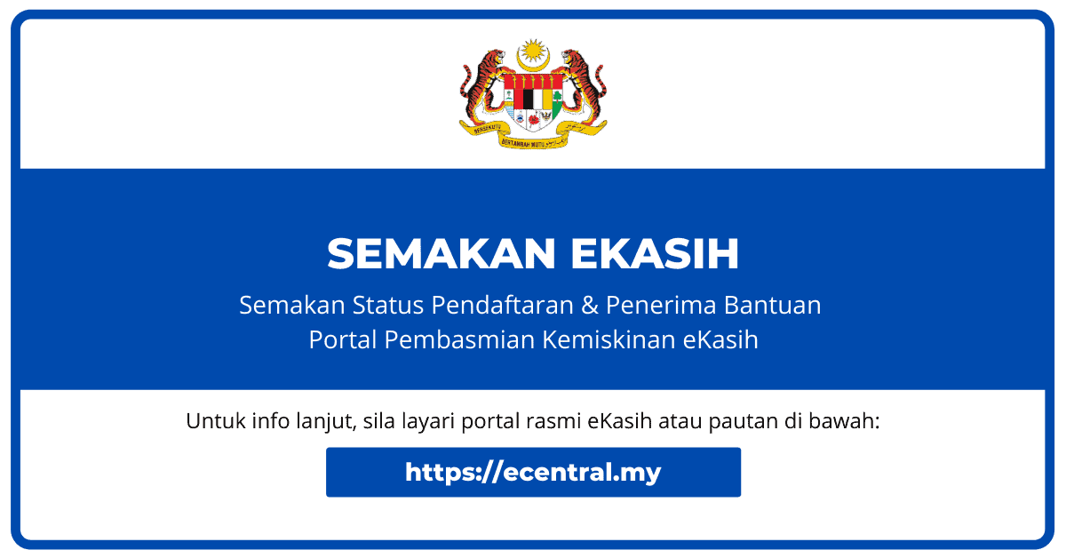 Ekasih Pendaftaran Semakan Status Jenis Bantuan Yang Diterima