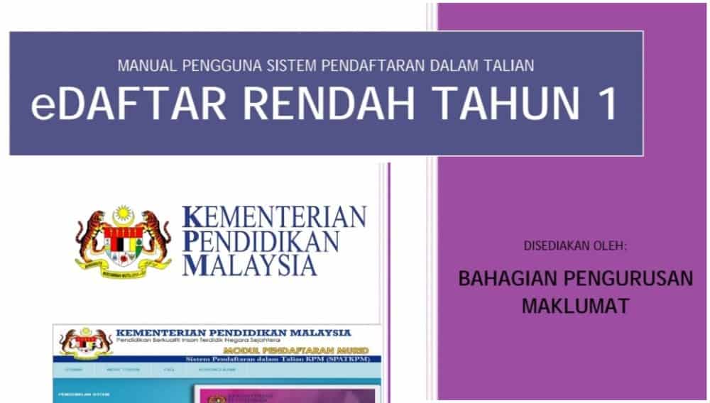 Login Pendaftaran Murid Tahun 1 Sesi 2022 Kpm Public Moe Gov My