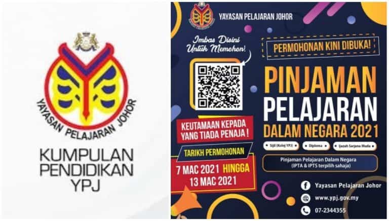 YPJ 2021: Permohonan Pinjaman Yayasan Pelajaran Johor (Pelajar IPT)