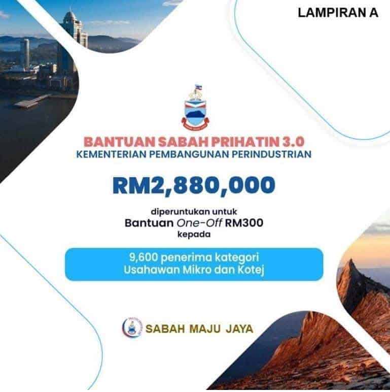 Sabah 2021 bantuan covid semakan Pemulih 2021,