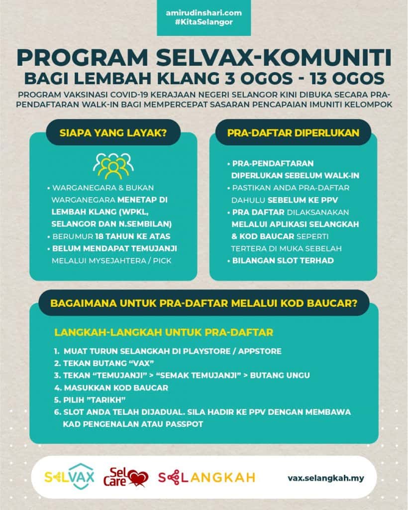 Johor senarai ppv Program Vaksinasi