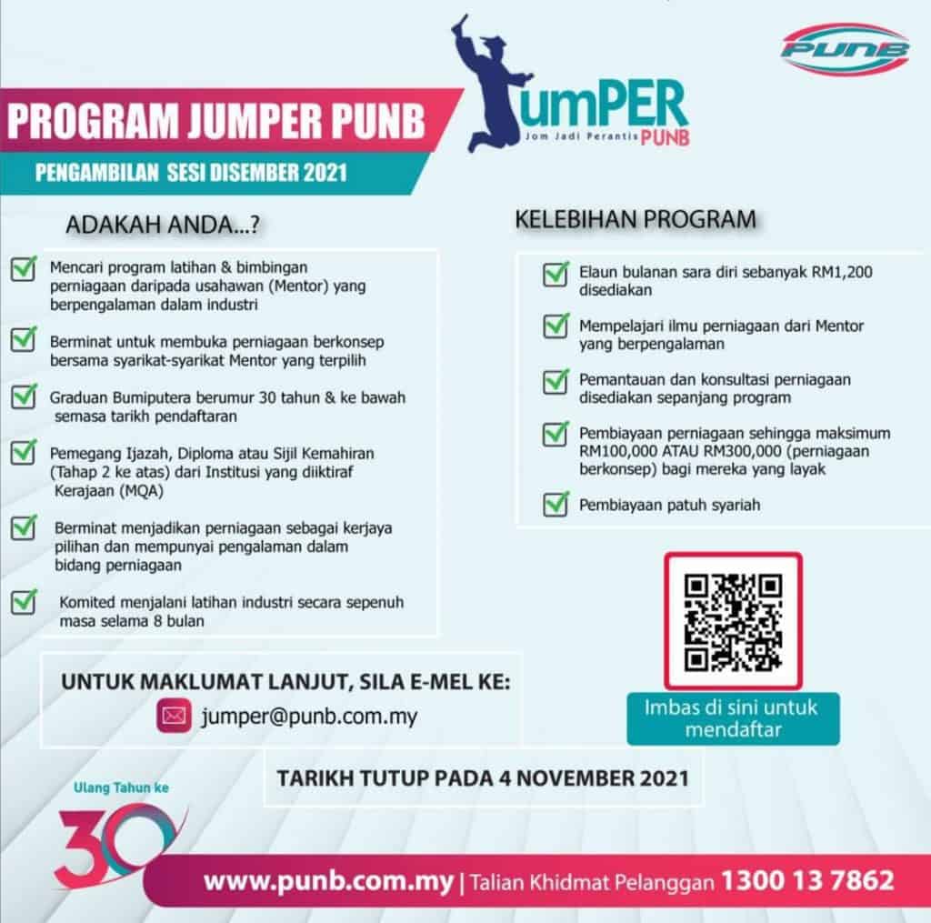 Permohonan Program Jumper Punb 2021 Elaun Rm1 200 Sebulan