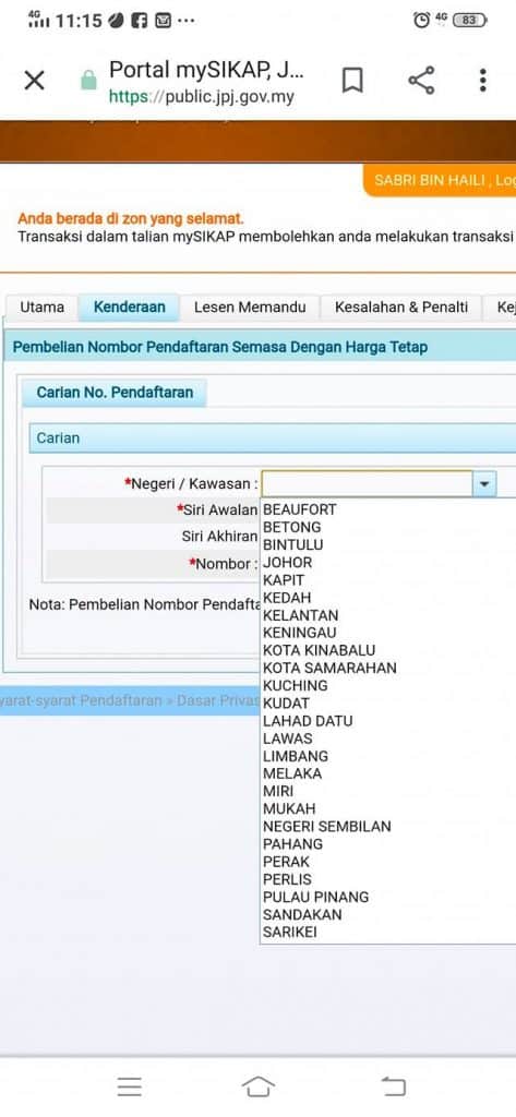 No plat terkini 2020 jpj