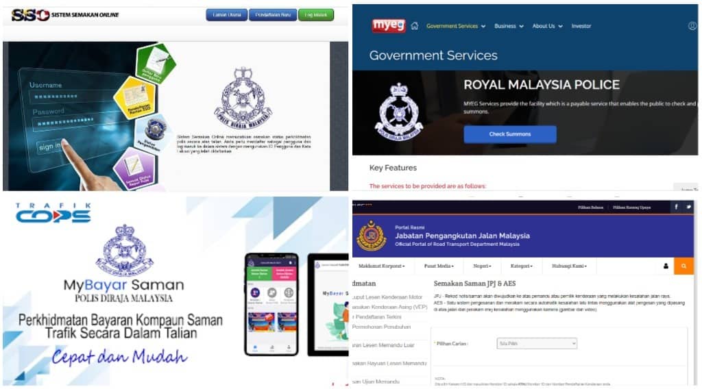 Saman online polis check cara 5 Cara