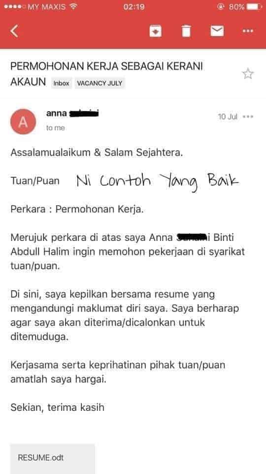 Contoh Email Rasmi Dalam Bahasa Melayu - Rasmi My