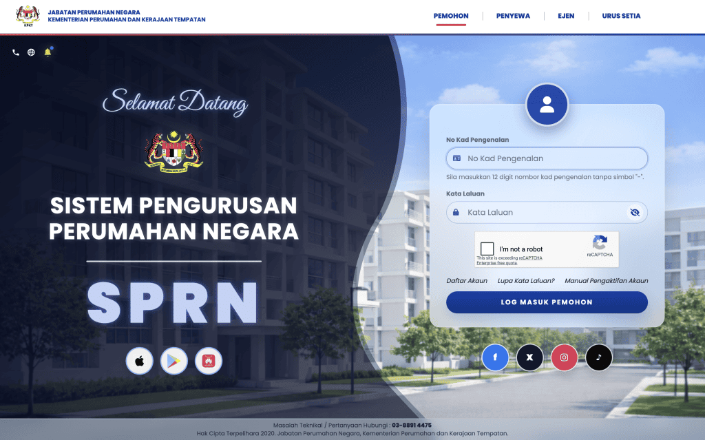 permohonan rumah ppr
