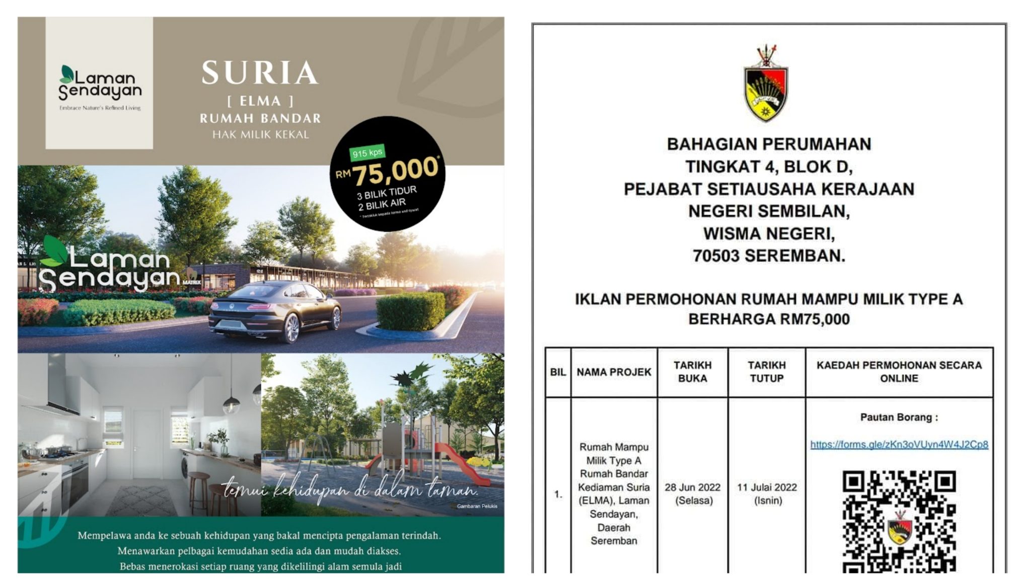 Permohonan Rumah Mampu Milik Negeri Sembilan 2022