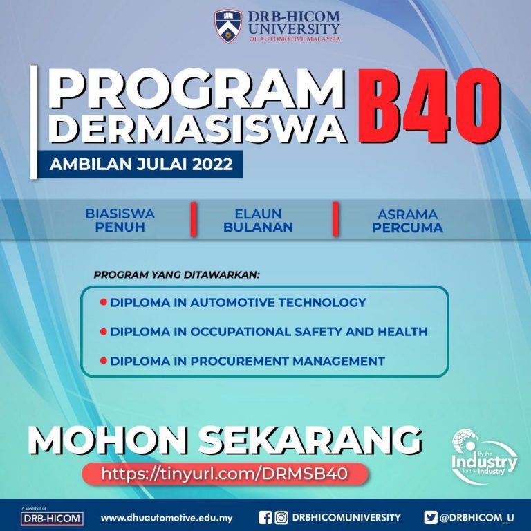 Permohonan Dermasiswa B40 DRB HICOM 2022