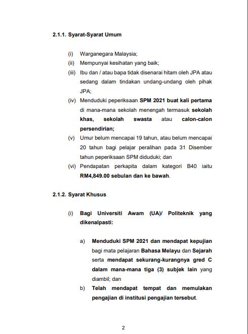 Dermasiswa b40 jpa 2022
