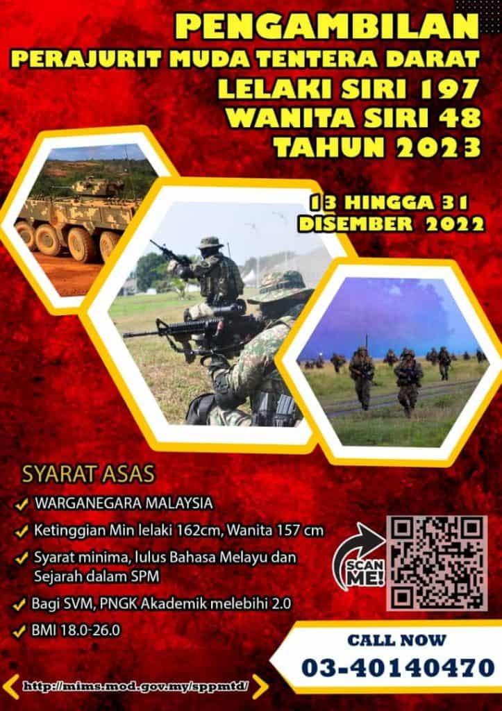 pengambilan tentera darat malaysia