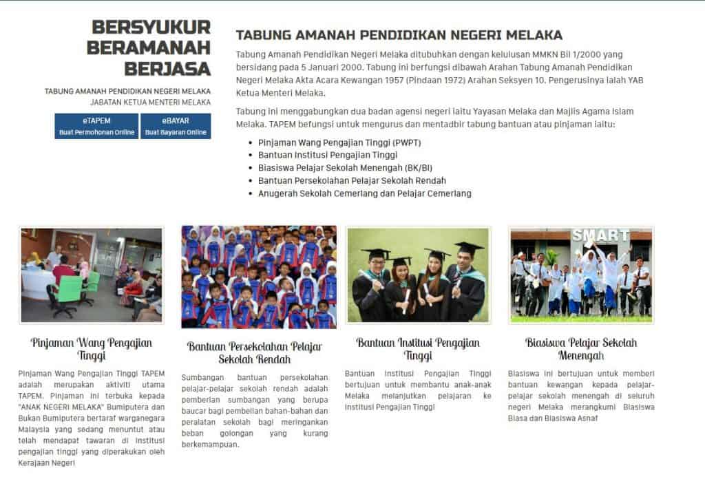 Tapem TAPEM Online : Tabung Amanah Pendidikan Negeri Melaka