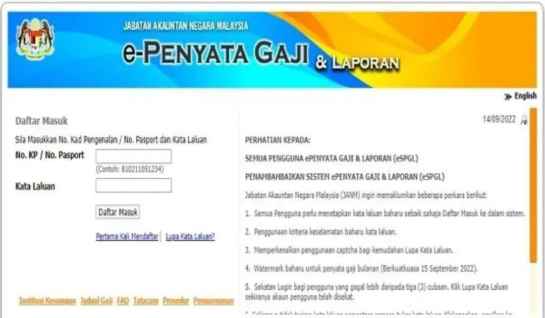 E-Penyata Gaji JANM: Semakan Slip Gaji Online