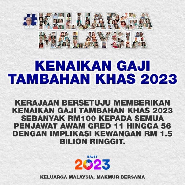 Bantuan Khas Kewangan (Bonus Penjawat Awam & Pesara 2023)