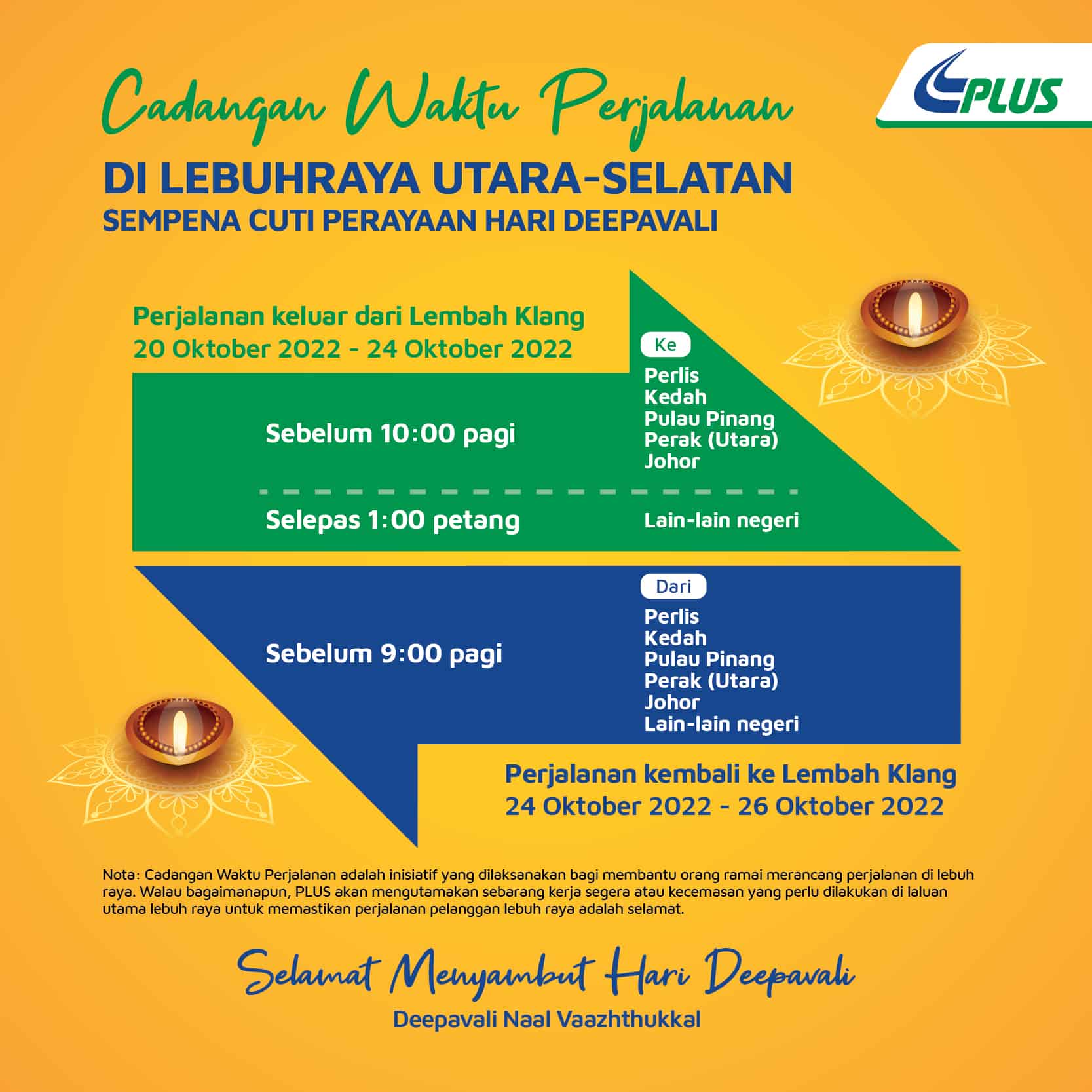 jadual balik kampung plus
