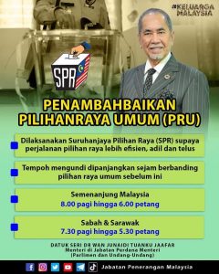 Tarikh Penting PRU-15, Penamaan Calon & Hari Mengundi - SPR