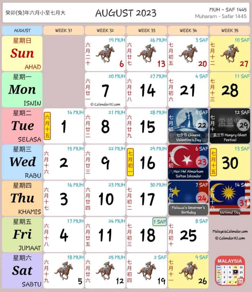 cuti 2023 kalendar