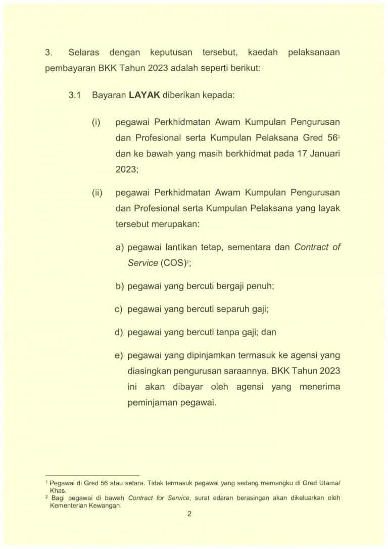 Bantuan Khas Kewangan (Bonus Penjawat Awam & Pesara 2023)