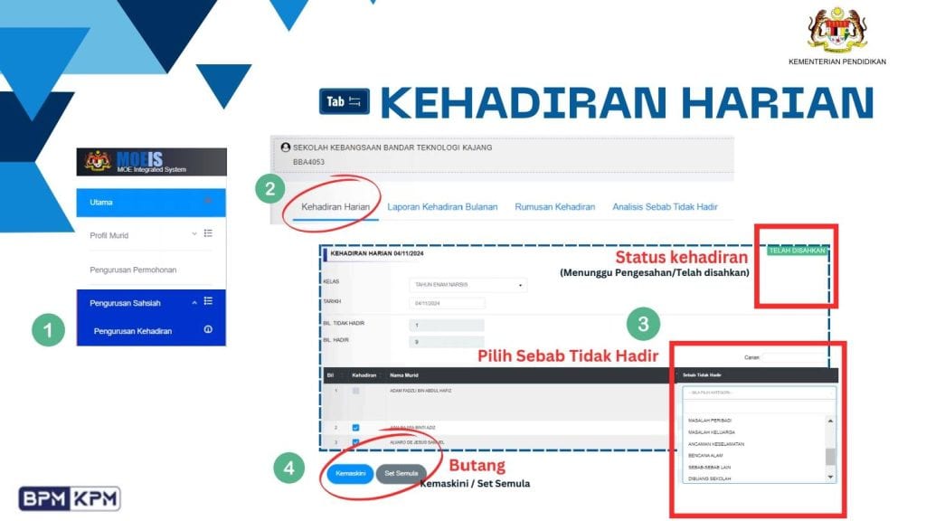 e-kehadiran moeis kpm