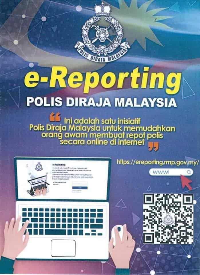 e-reporting pdrm ereporting repot polis online