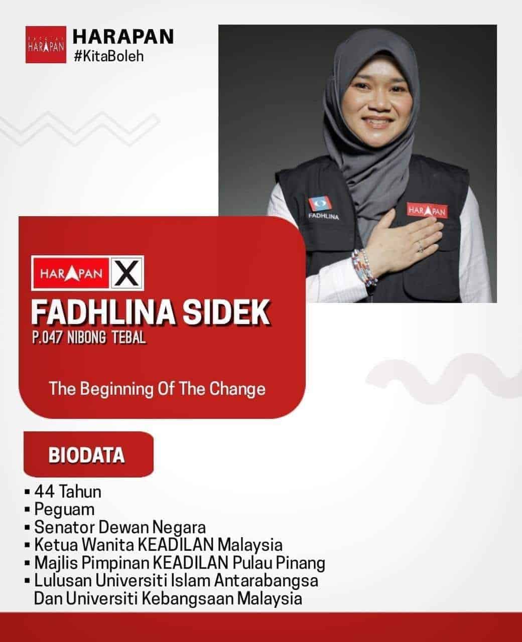 Biodata Menteri Pendidikan, Fadhlina Sidek