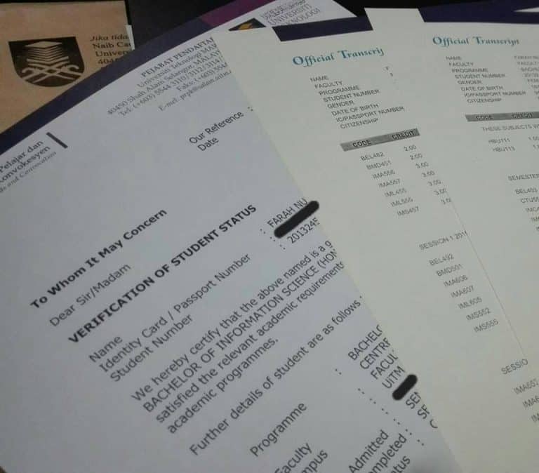 Permohonan Transkrip UiTM Online