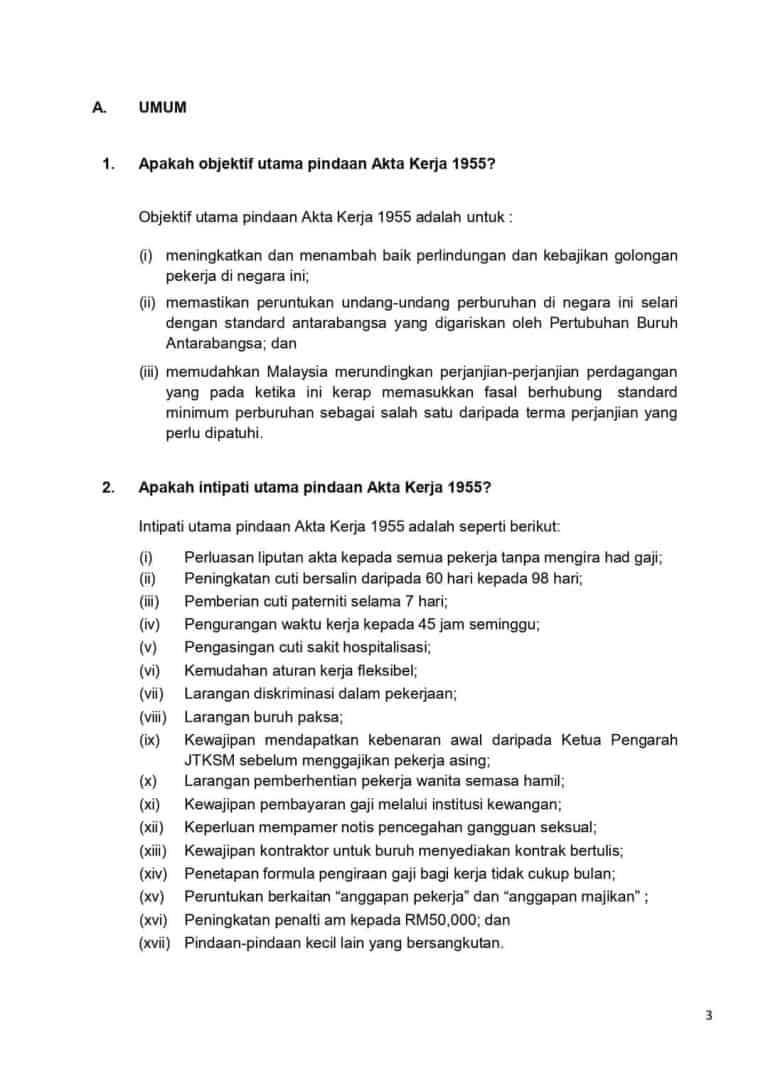 Akta Kerja 1955 [Pindaan 2022] Berkuatkuasa 1 Januari 2023