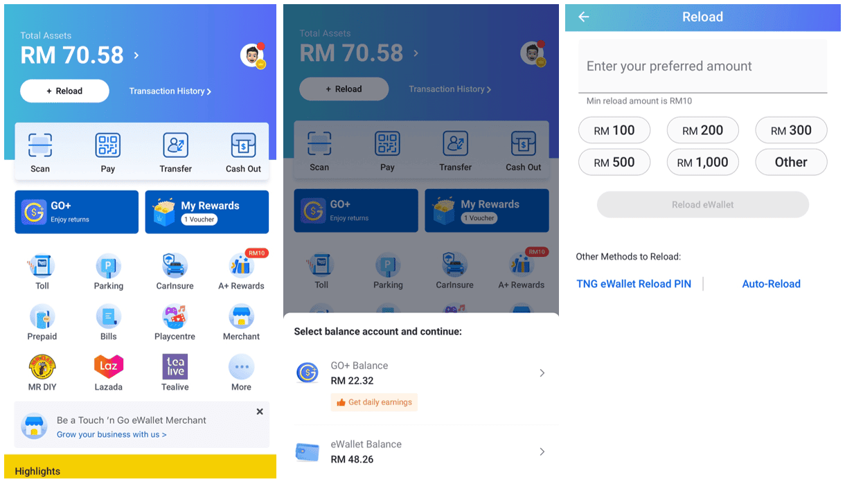 Cara Top Up Touch n Go - Kad, e-Wallet TNG & Charm