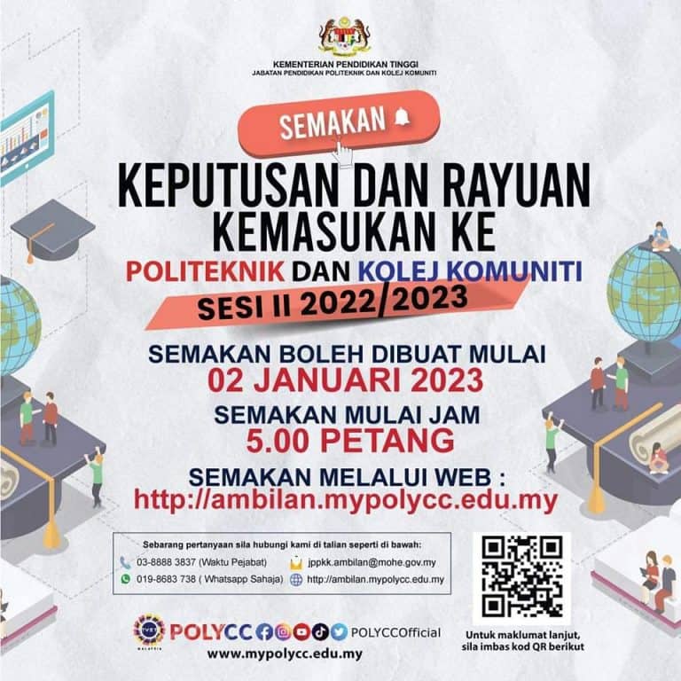 Semakan Permohonan Politeknik / Kolej Komuniti 2023/2024