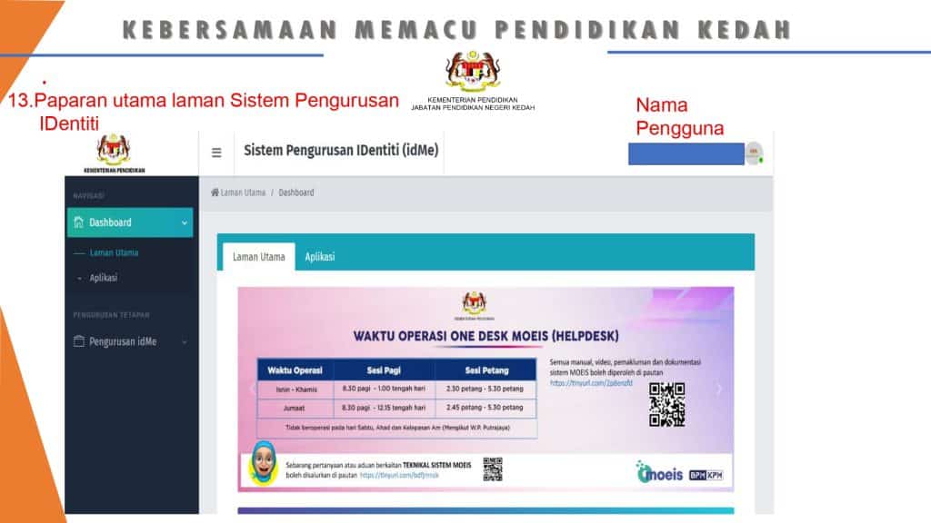 pendaftaran tahun 1 ONLINE IDME KPM
