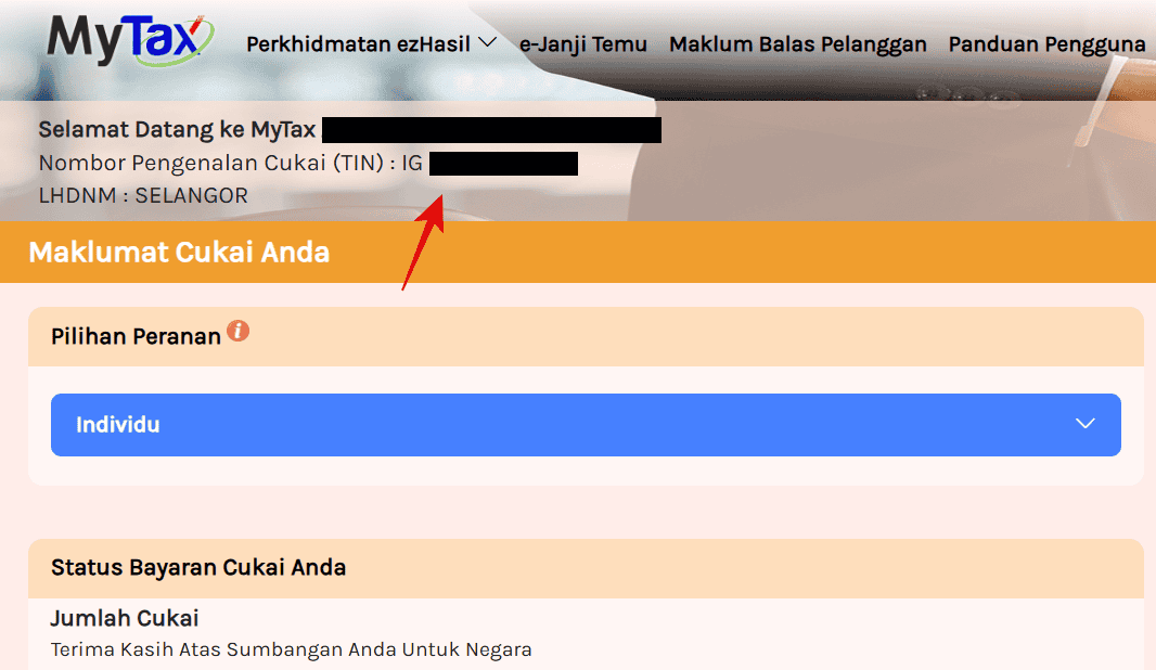 Nombor Pengenalan Cukai (TIN) LHDN : Semakan & Pendaftaran