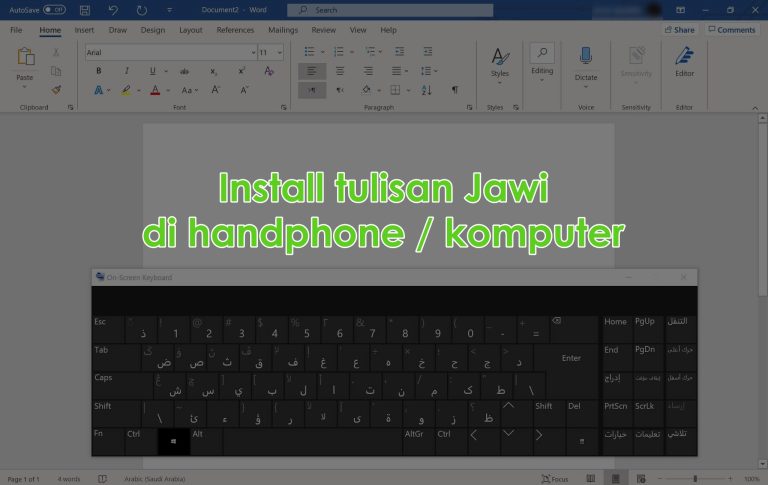 install font jawi komputer