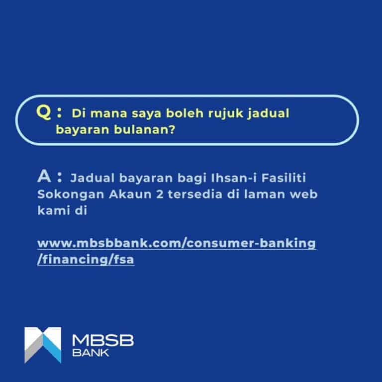 Ihsan-i : Semakan FSA2 KWSP MBSB & Jadual Bayaran Bulanan