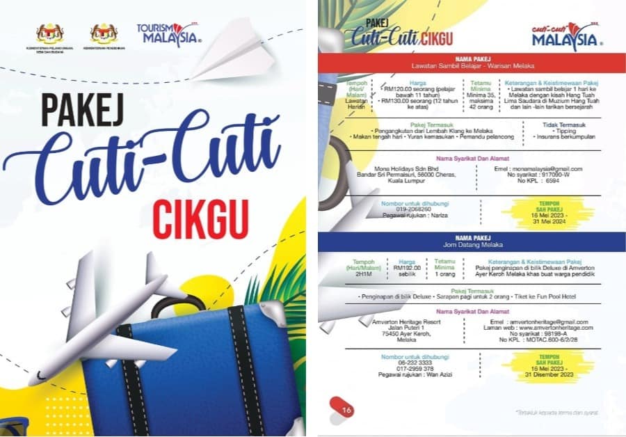 Senarai Pakej Cuti Cuti Cikgu 2023 Tourism Malaysia 8665