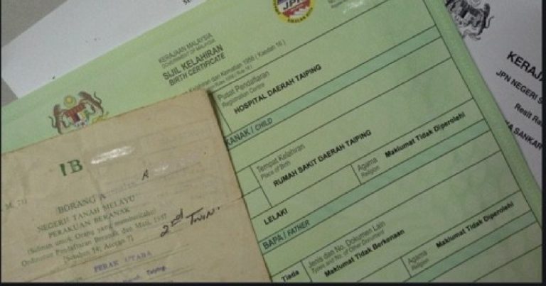 tukar surat beranak baru