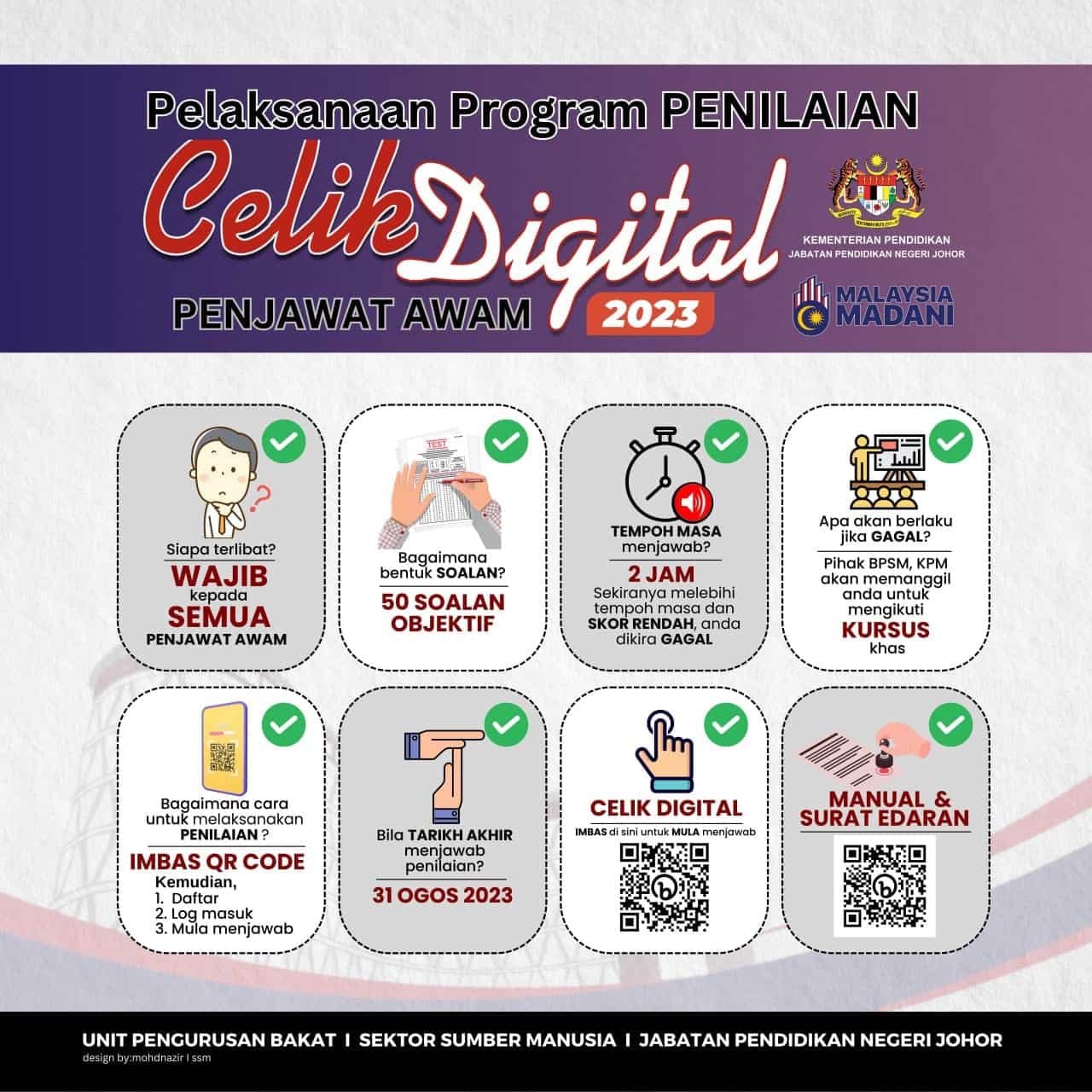 Celik Digital Penilaian Kemahiran Digital Penjawat Awam 2023