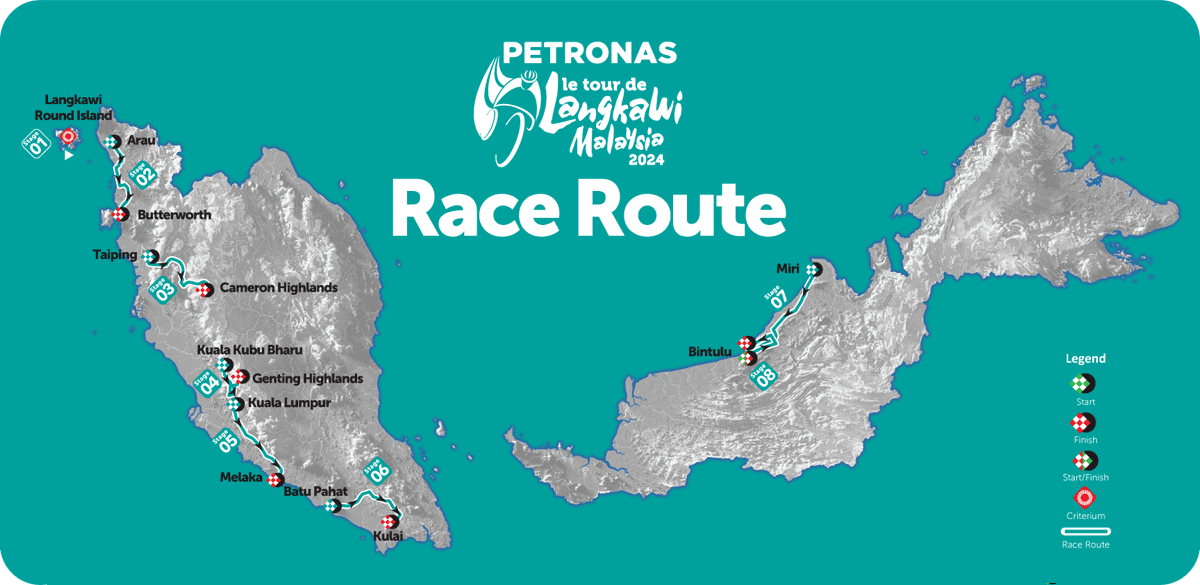 Le Tour de Langkawi 2024 Jadual Perlumbaan & Trek Laluan