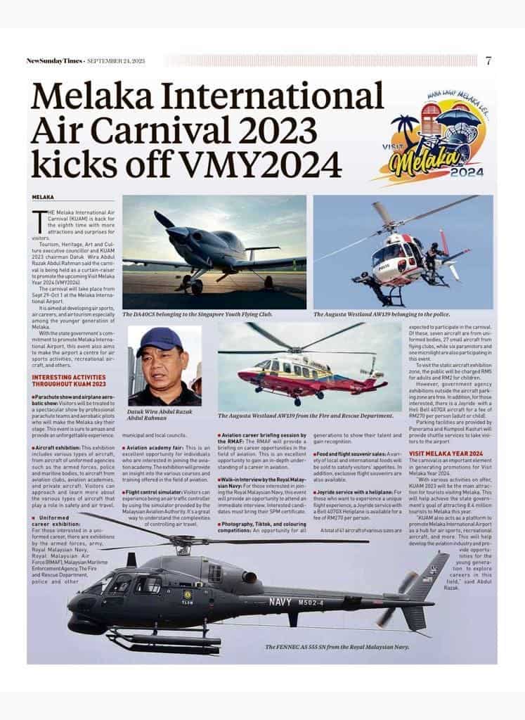 Karnival Udara Antarabangsa Melaka kuam 2023