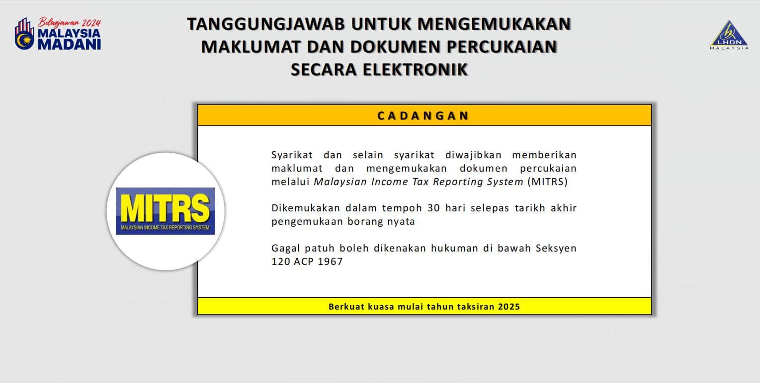 einvois LHDN Login, Garis Panduan Mulai 1 Ogos 2024