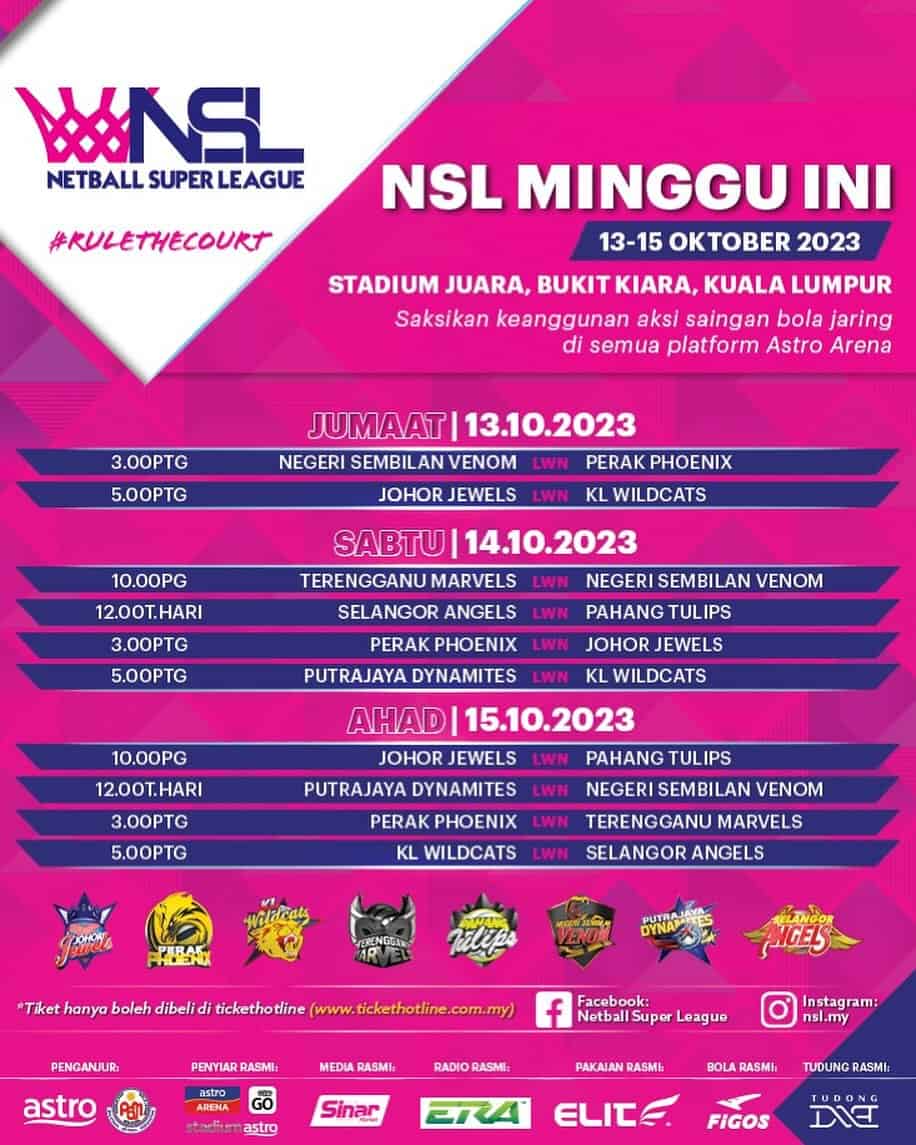 Netball Super League 2023 Nsl 2023 Info And Jadual Perlawanan