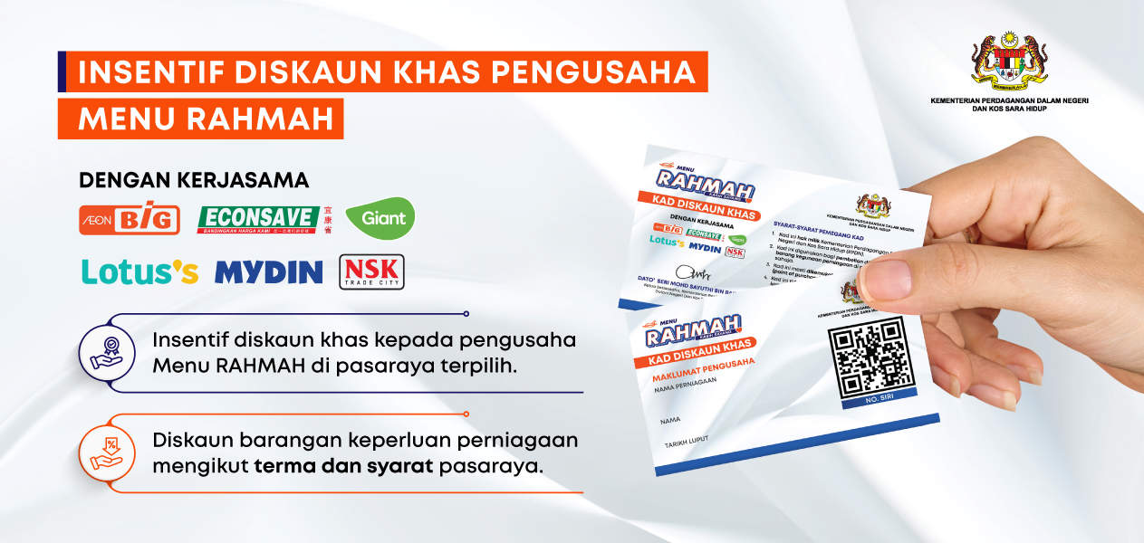 Insentif Kad Diskaun Khas Pengusaha Menu Rahmah 2023 - TCER.MY