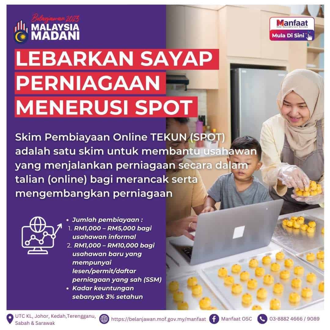Permohonan Skim Pembiayaan Online TEKUN (SPOT) 2023 2 Skim Pembiayaan Online TEKUN (SPOT)