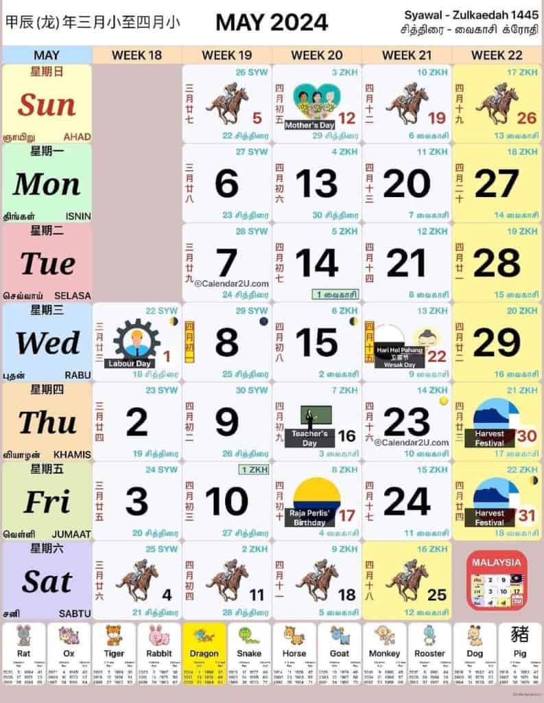 kalendar 2024 mei cuti