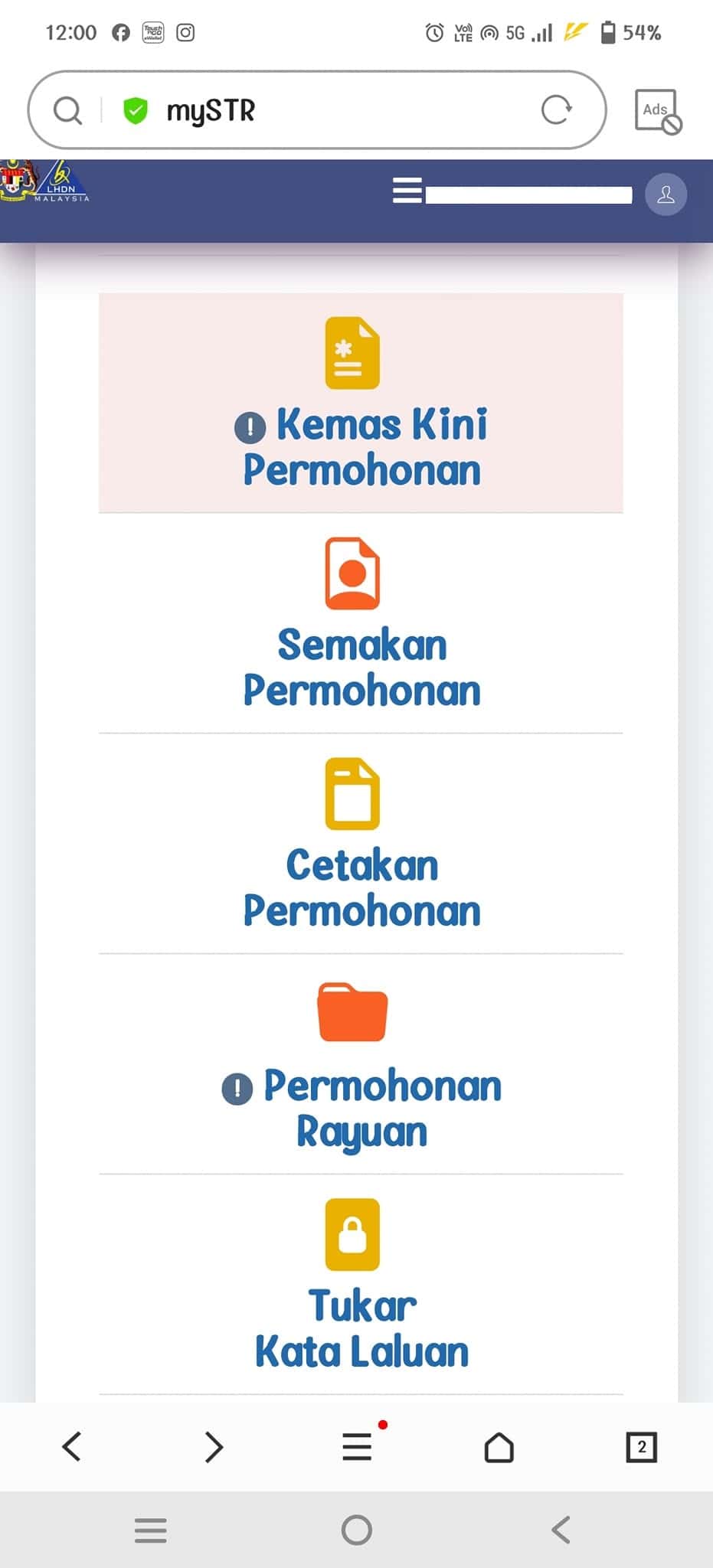 Kemaskini STR 2024 (Sumbangan Tunai Rahmah)