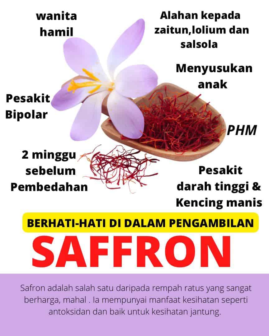 Kebaikan Saffron Untuk Lelaki & Perempuan Yang Ramai Tak Tahu