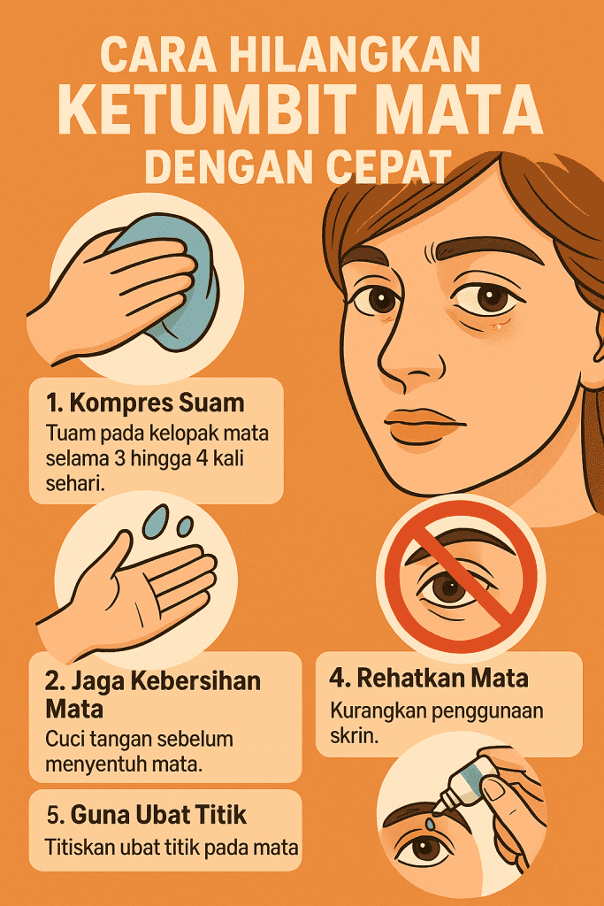 cara hilangkan ketumbit mata dengan cepat