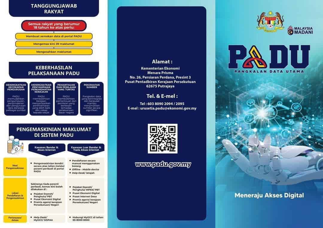 PADU 2024 Cara Login, Daftar & Kemaskini (padu.gov.my)